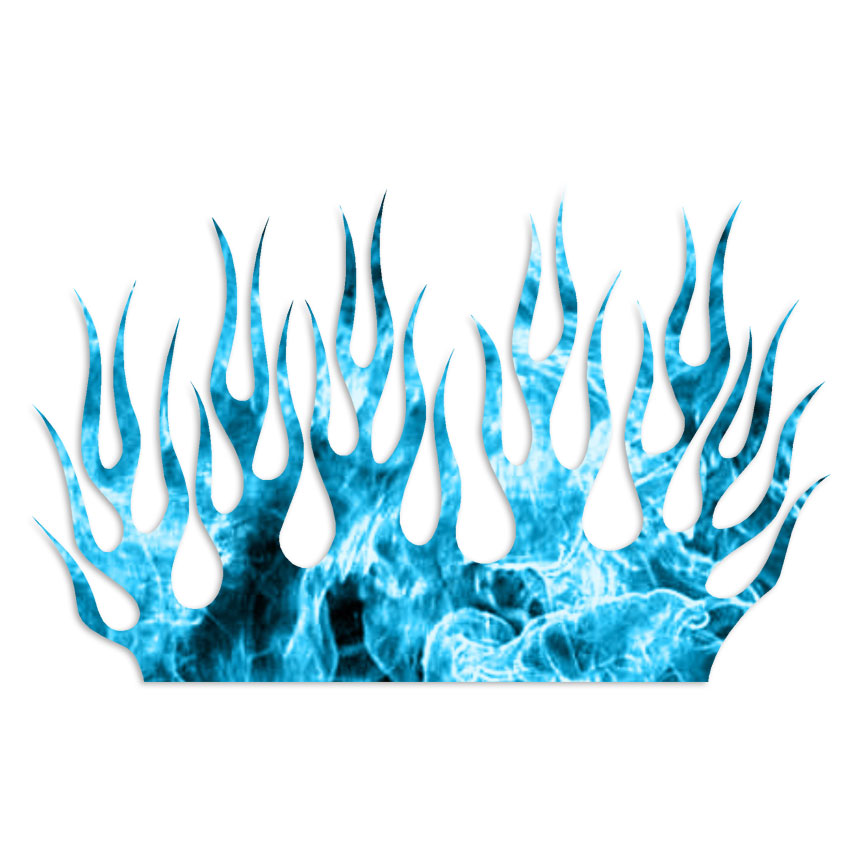 Flames Fire - Decal Sticker - Multiple Patterns & Sizes - ebn7263
